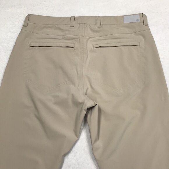 PETER MILLAR EB66 Golf Pants Men 36x30 Khaki Tan Crown Sport Stretch Fabric - Picture 7 of 16